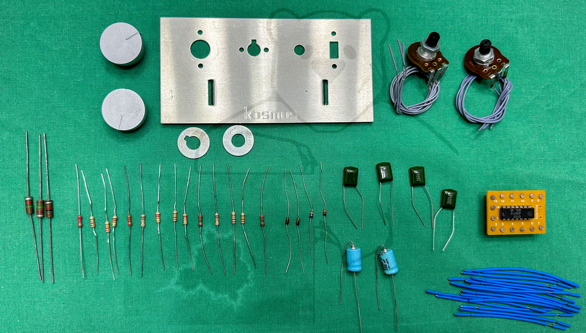 Kosmos Elektronik Oszilloskop mit Funktionsgenerator Bausatz, Bauteile